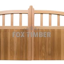 HALF PALED HALF BOARDED HARDWOOD ARCH TOP 