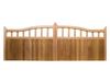 HALF PALED HALF BOARDED HARDWOOD ARCH TOP GATE