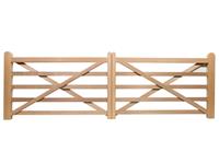 HARDWOOD 5 BAR ENTRANCE GATE