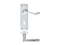 PROJECT VICTORIAN SCROLL LEVER ON LOCK BACKPLATE - 150MM X 40MM