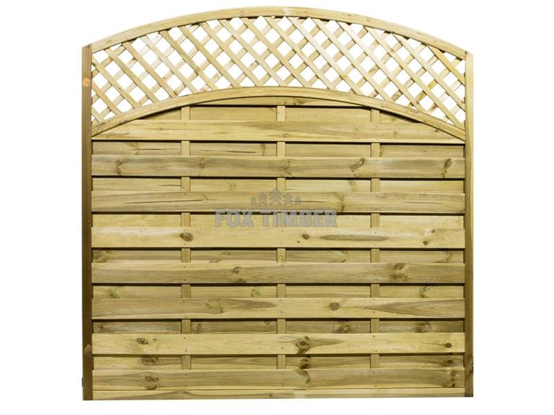 pvc arched lattice top fence panels