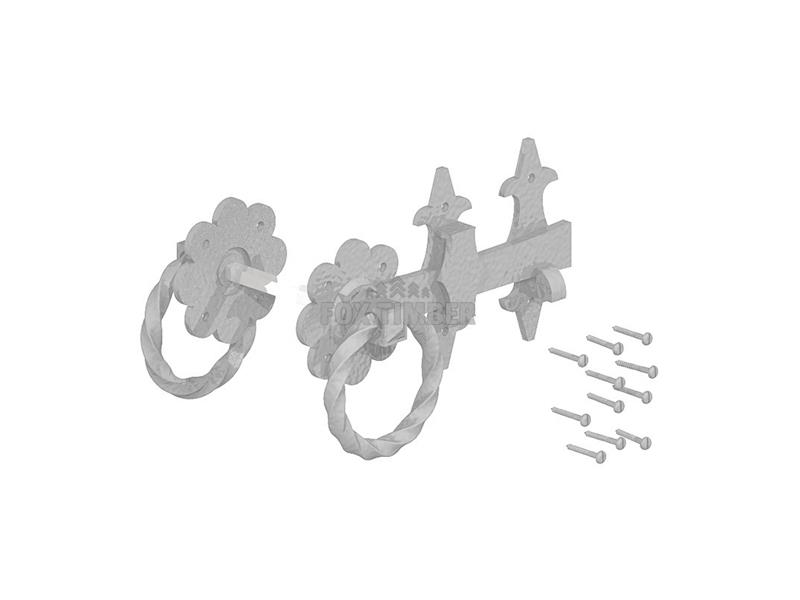 GALV ORNAMENTAL RING LATCH TWISTED
