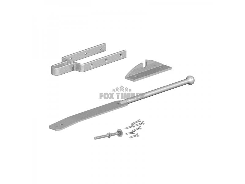 GALV SPRING FASTENER SET WITH 2 WAY PLATE