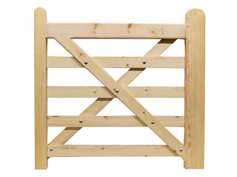 5 BAR REDWOOD ENTRANCE GATE