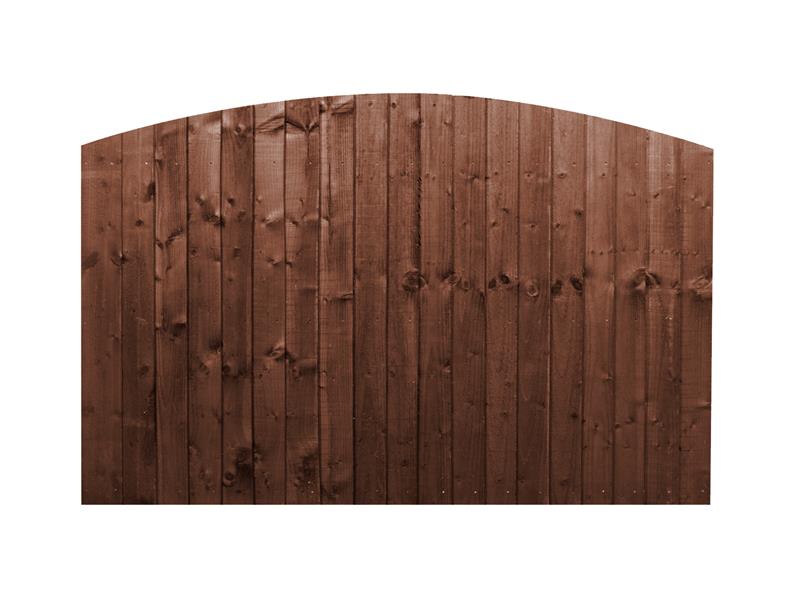 ARCH TOP CLOSE BOARD PANELS BROWN