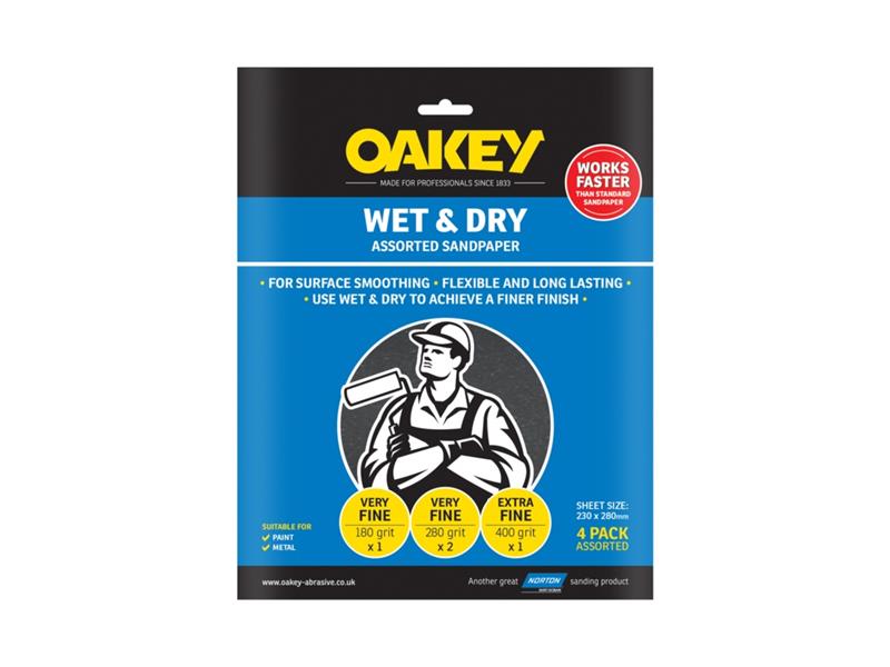 Oakey Flexible Wet & Dry Paper - 275 x 225mm