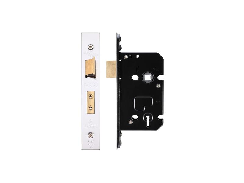 3 LEVER SASH LOCK - 64MM C/W PVD FOREND AND STRIKE